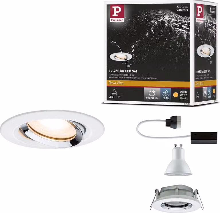 Paulmann Lampada da incasso LED Nova Plus orientabile a luce singola