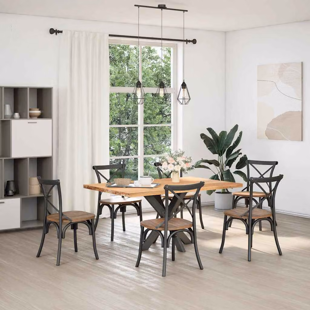 vidaXL Gamba per Tavolo da Pranzo a Ragno Antracite 85x85x(72-73) cm