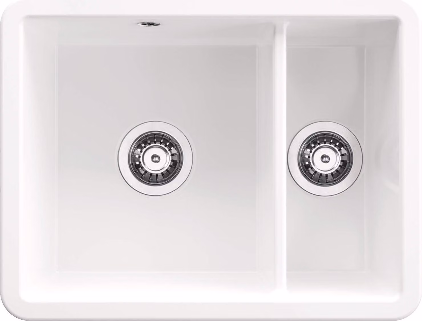 Ceramic sink 1.5-bowl