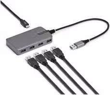 Hub USB Startech.Com 4 porte USB A colore grigio
