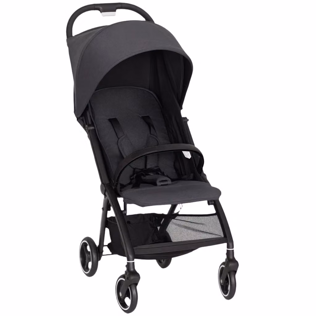 Carrozzina Pieghevole Minimal Grigia con Sistema Convertible Kombi e Sospensioni – 2
