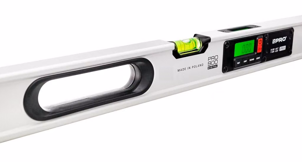 Livella a bolla PRO900 con display elettronico e magneti, 180 cm - 100-E4-180