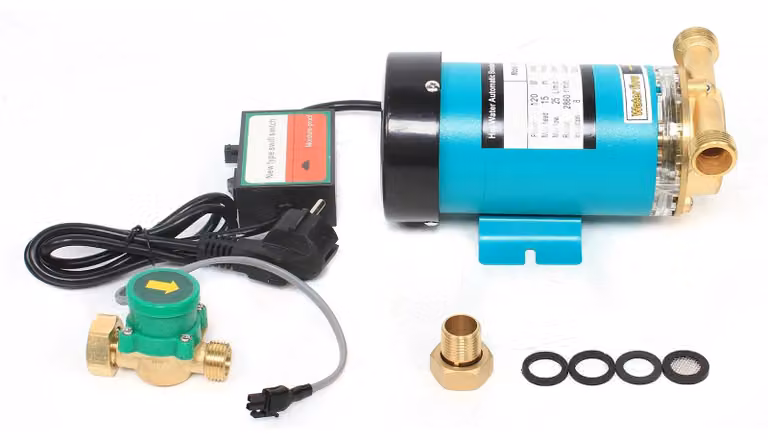 Pompa per acqua calda, pompa booster automatica - Potenza: 120 W - Portata: 25 litri/minuto - Materiale: ghisa