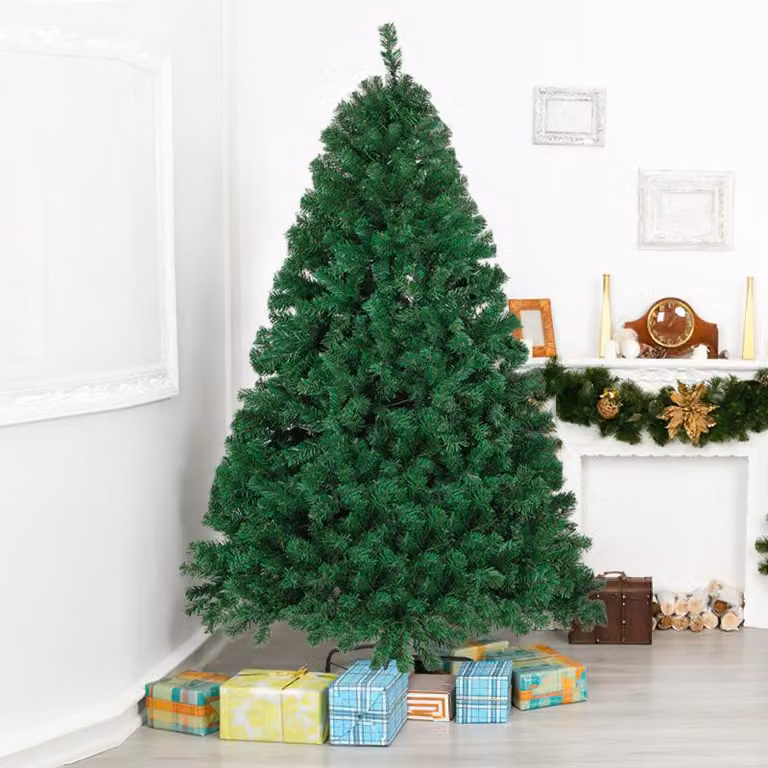 Albero di Natale artificiale Izrielar 180 cm, albero di Natale con supporto in metallo, albero di Natale 650 punte aghi in PVC, albero di Natale artificiale sistema pieghevole verde