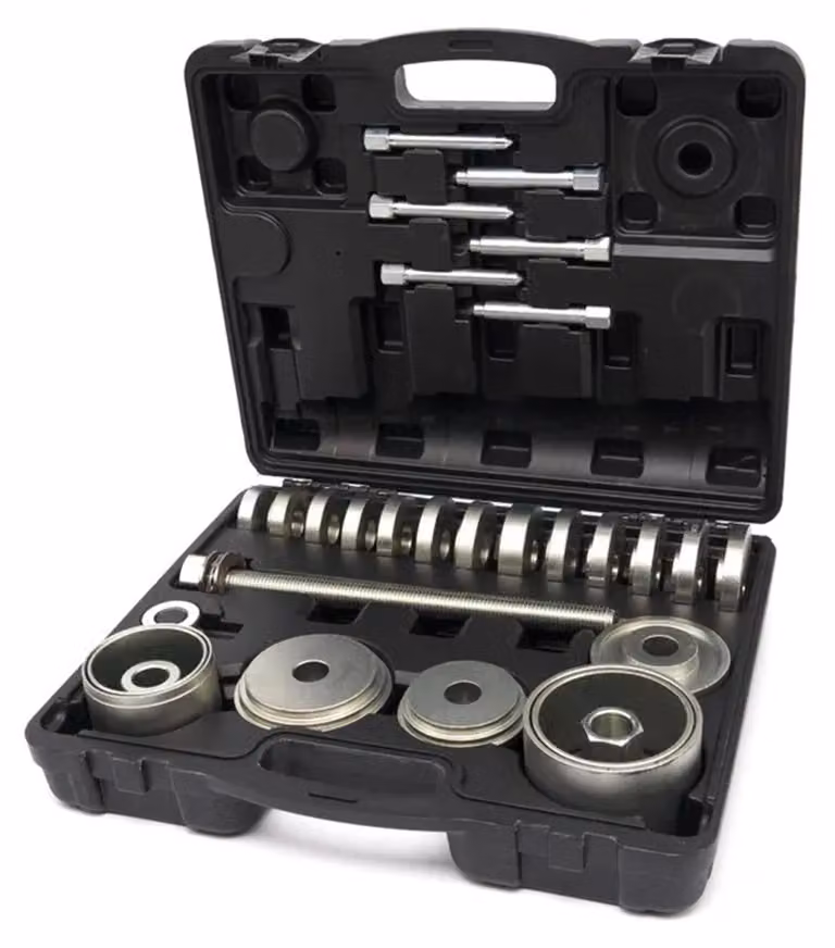 Set-kit di attrezzi per cuscinetti ruota, strumento estrattore di mozzi, sferici, utensili per unità cuscinetto mozzo, di smontaggio per VW per Audi, Opel, Fiat, BMW, Ford, 31 pezzi Hbm
