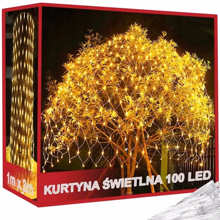 Verk 26204 Rete luminosa natalizia - 100 LED, IP44, 1x2 m, bianco caldo