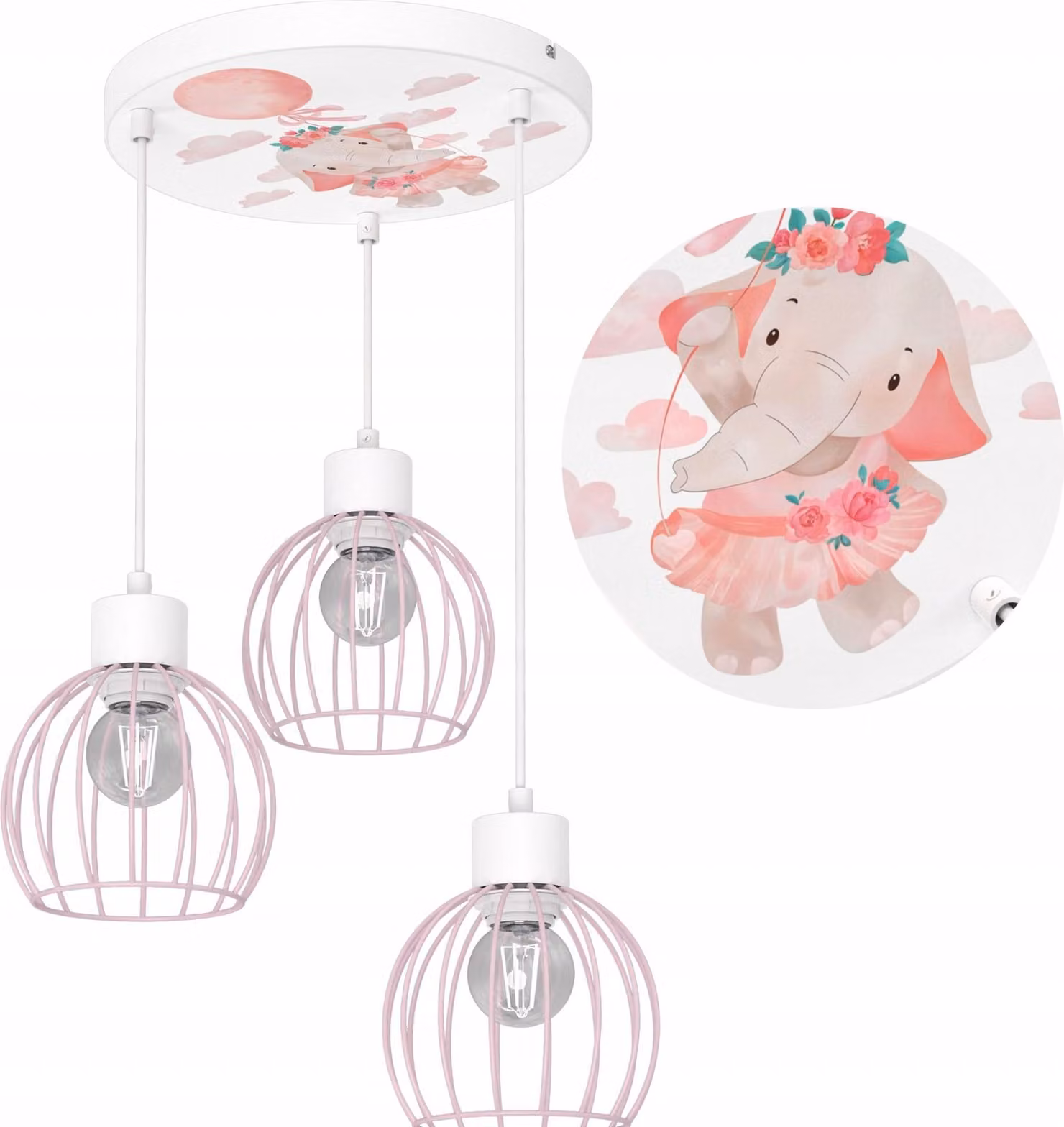 Lampada Da Camera Per Bambini Lampada A Sospensione A Forma Di Elefante A Led E27 Lampada Polish