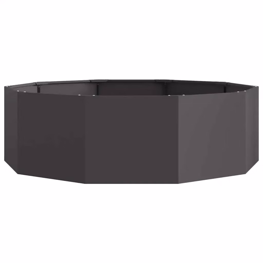 Fioriera rotonda moderna HELLOSHOP26 in acciaio nero per esterni L: 120 cm, P: 120 cm, H: 35 cm – 2