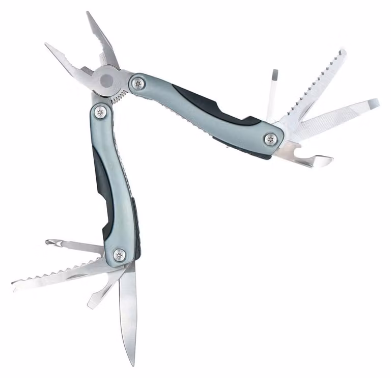 Kit multi-utensile 8-in-1 con custodia in nylon – Set di strumenti robusto, completo di pinza e sega