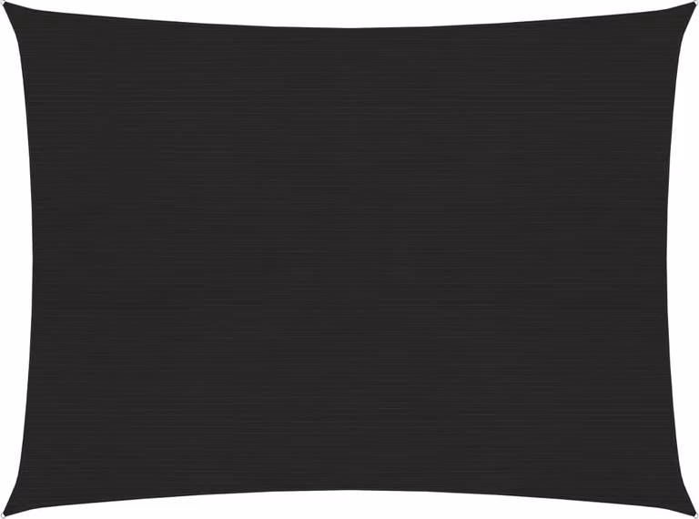 The Living Store Tenda da sole 160 g/m² nero 3,5x4,5 m HDPE