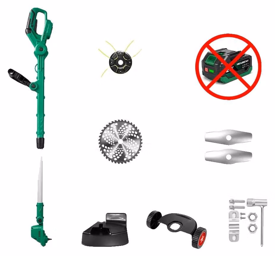 Tagliaerba elettrico, motore brushless, altezza di taglio regolabile, senza batteria