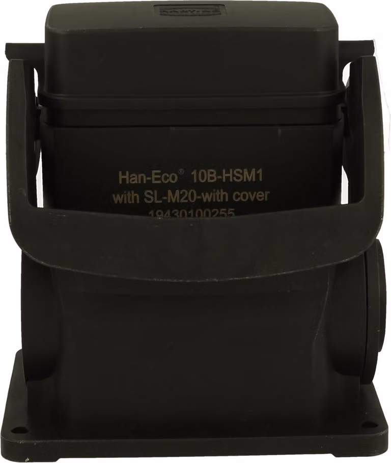 HARTING Han ECO 10B Alloggiamento base senza pressacavo, 1xM20 uscita cavo laterale, con 1 staffa longitudinale con