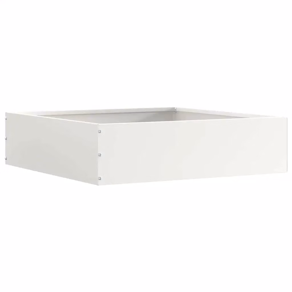Bordura per prato vidaXL in acciaio bianco L/P/H: 50 x 50 x 13 cm