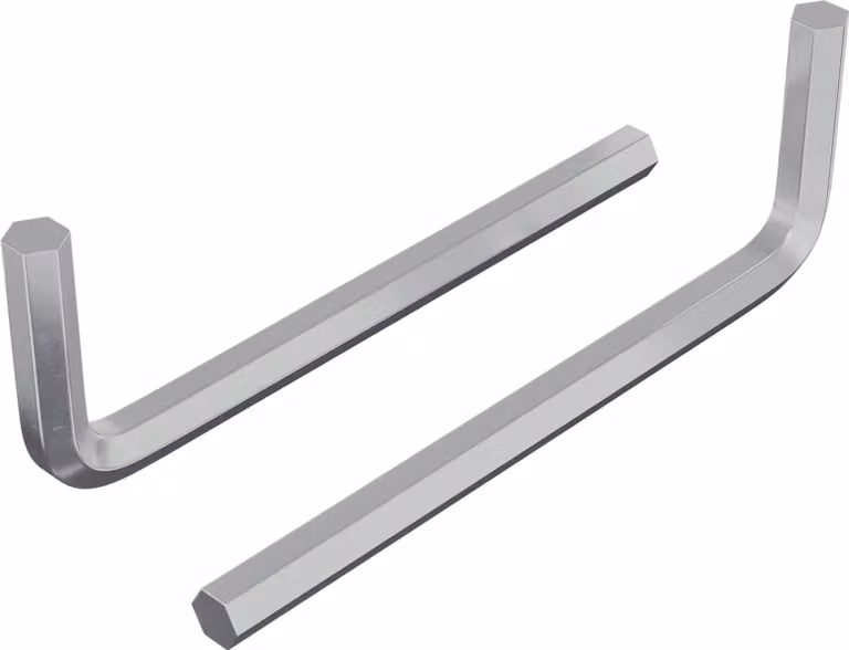 Chiave Esagonale 2 pcs Argento 32 x 86 mm Acciaio