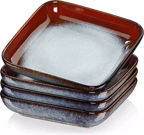 Set di servizio per insalata e zuppa Vancasso in ceramica bianca e multicolore, resistente al microonde e lavabile in lavastoviglie