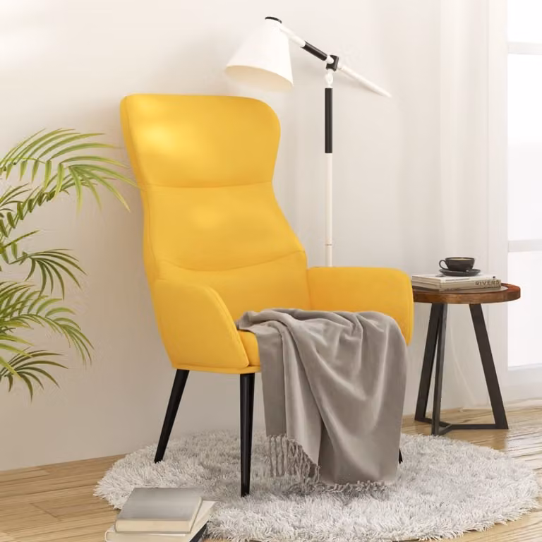 Maison Exclusive - Poltrona relax in tessuto giallo senape