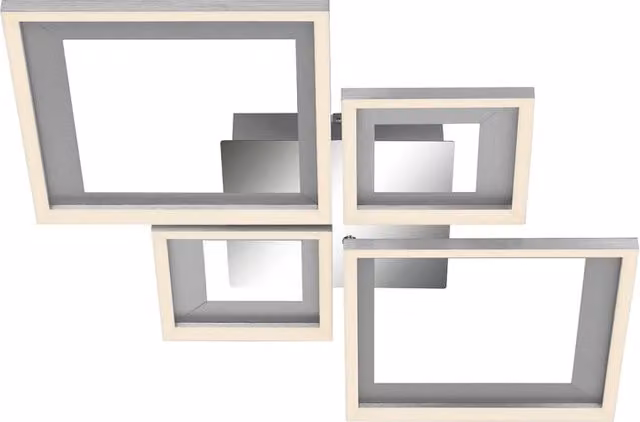 Applique Moderna Briloner Frame in Metallo Cromo con LED Integrato Dimmabile 38W 3000K Luce Bianca Calda