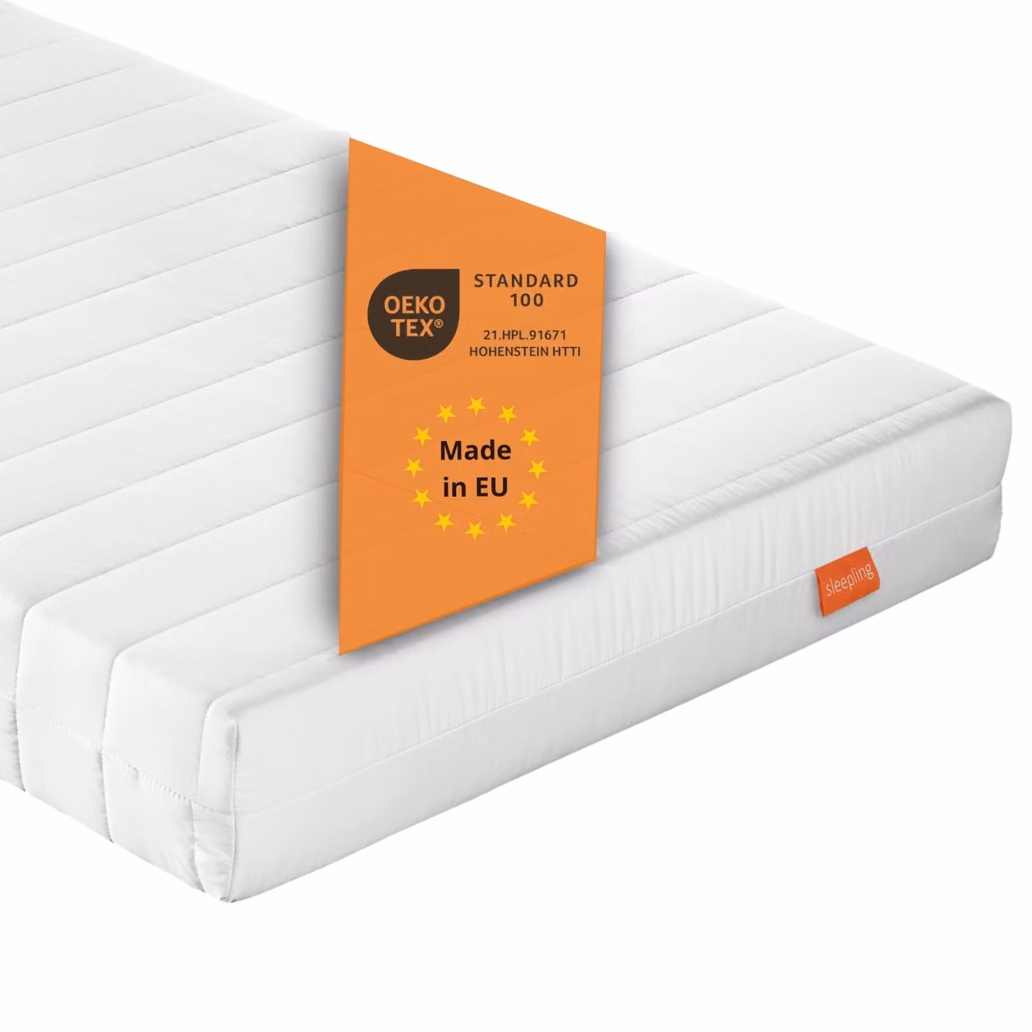materasso ergonomico in schiuma fredda, 90 x 200 cm, H2, 13 cm, materasso reversibile, sleepling PureComfort