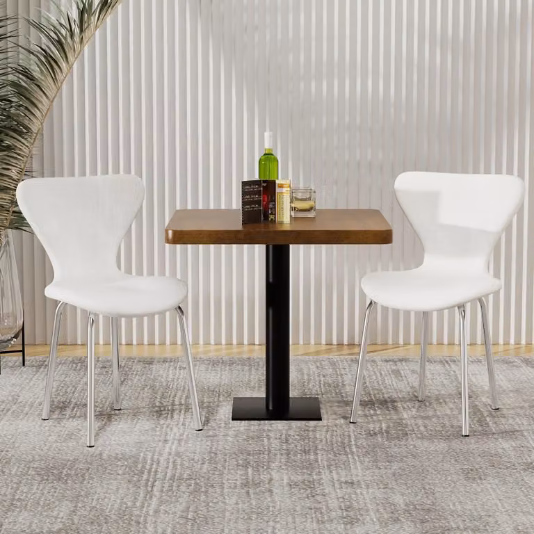Sedia da pranzo - Sedia - Sedia a conchiglia - Sedia da cucina - Sedia da soggiorno - Set da 2 - Velluto bianco