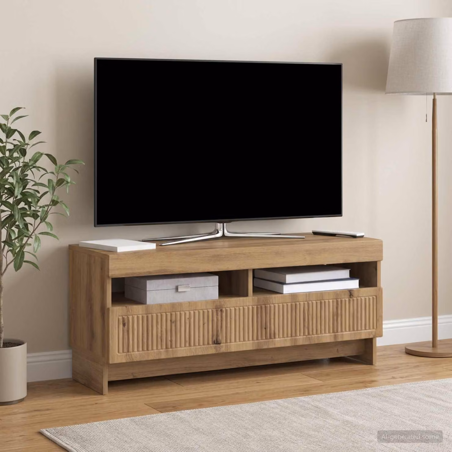 Mobile TV LED vidaXL Rovere Artigianale Marrone L: 100 cm, P: 35 cm, H: 43 cm
