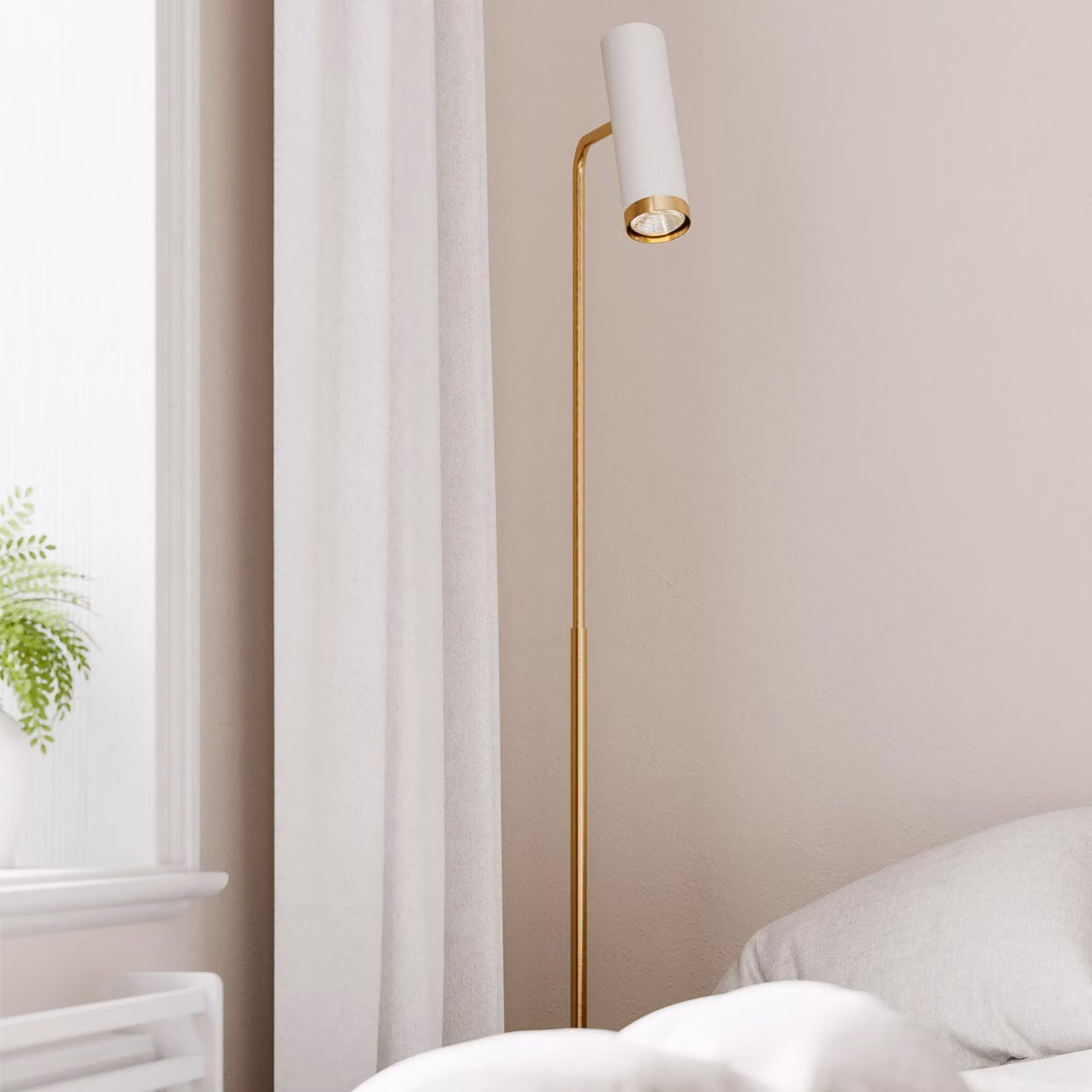 Lampada da terra Puls, finitura oro