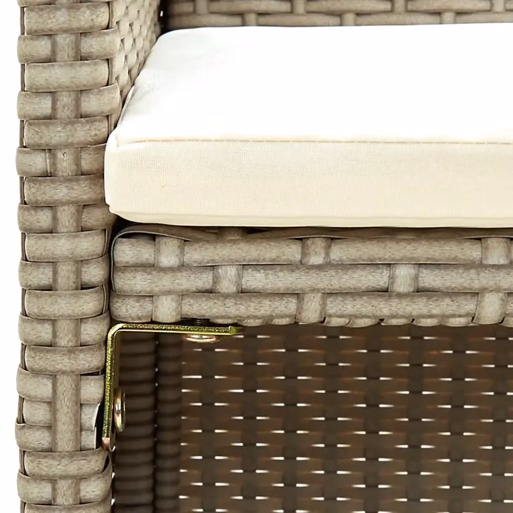 Divano da giardino vidaXL con cuscini beige e struttura in metallo bianco – 2
