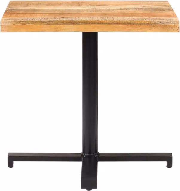 Tavolino da Bistrot Quadrato 80x80x75 cm Legno di Mango Grezzo 320268