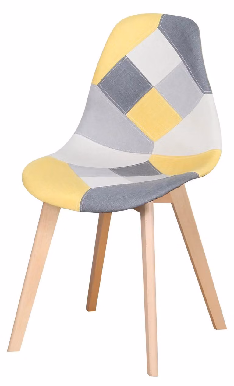 Sedie da pranzo - Sedie da ufficio - Sedie - Sedie patchwork - Gambe in legno massello - Design ergonomico