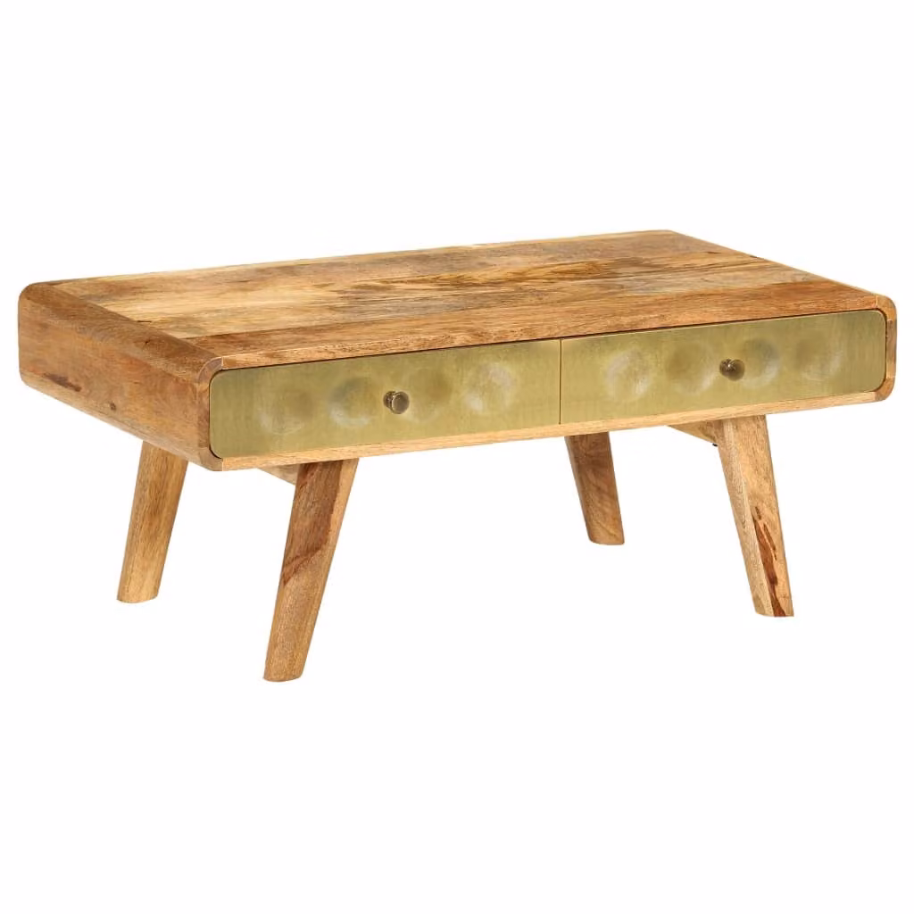 Tavolino da Salotto in Legno di Mango 90x50x40 cm