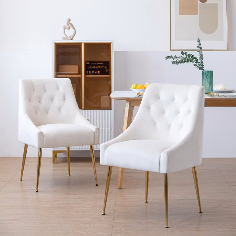 Set di 2 moderne sedie da pranzo - Sedia - Sedia imbottita - Sedia confortevole - Rivestimento grigio