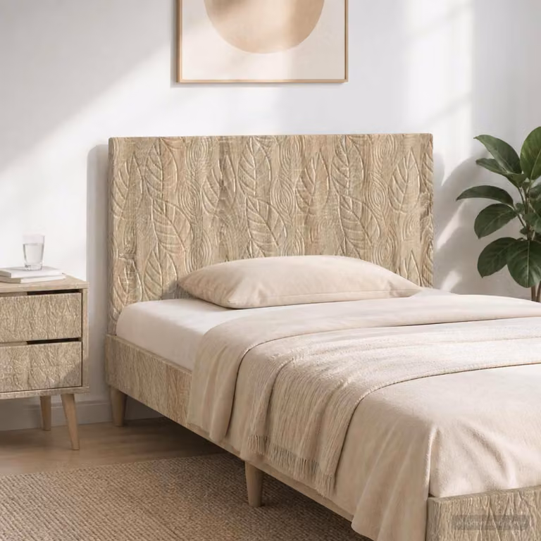 Testiera da muro vidaXL DELFT in legno ingegnerizzato Rovere Sonoma con ripiano integrato, marrone e beige