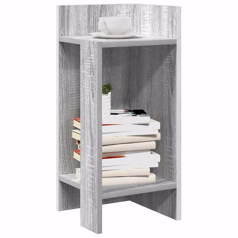 Set di 2 tavolini laterali vidaXL moderni con ripiano grigio, L/P/H: 25,5 x 27 x 60 cm