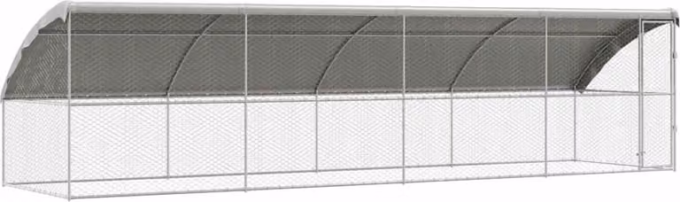 Cuccia per cani 4 pcs Argento 8 x 2 x 2 m Acciaio zincato