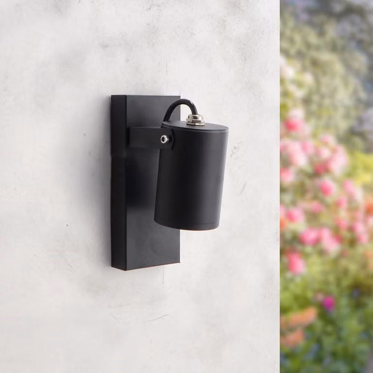 Lampada da parete esterna, 40 W, 4000 lumen, 6000 K, grado di protezione IP44, colore nero