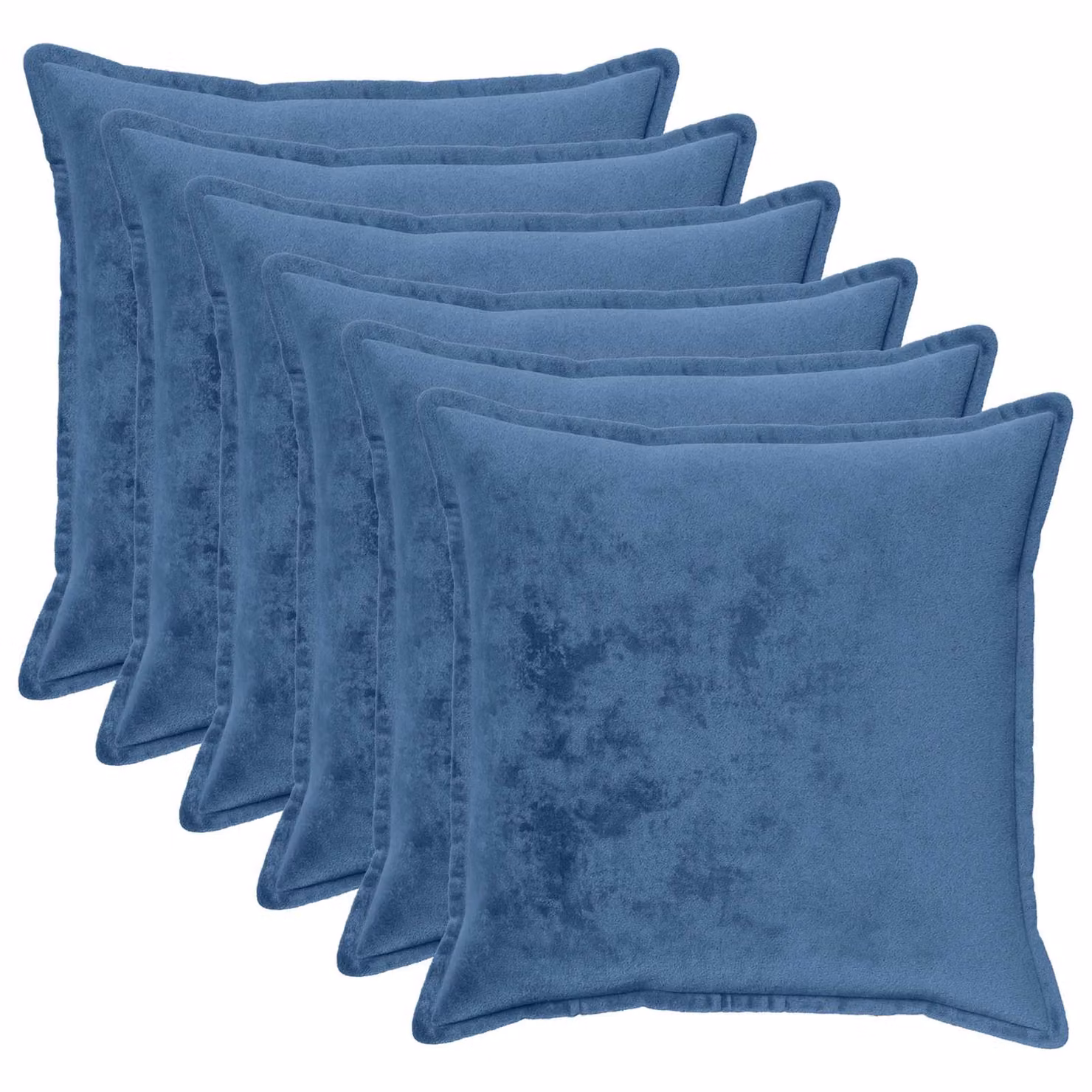 vidaXL Federa 6 pcs HOUTEN Azzurro 55 x 55 cm Flanella