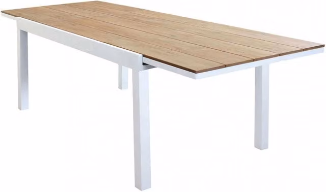 Tavolo Cayman Allungabile 160/240x95x75 h cm in Alluminio Bianco