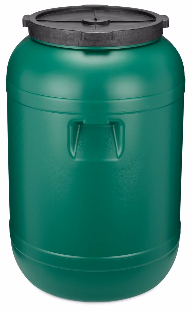 Garronda 120L barile di plastica Barile per alimenti in plastica HDPE Barile per pioggia per giardino GD-0078, verde
