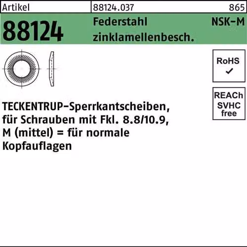 Bordi di bloccaggio TECKENTRUP. 88124 C 60 flZnnc NSK-M 5 flZn 881240370050000