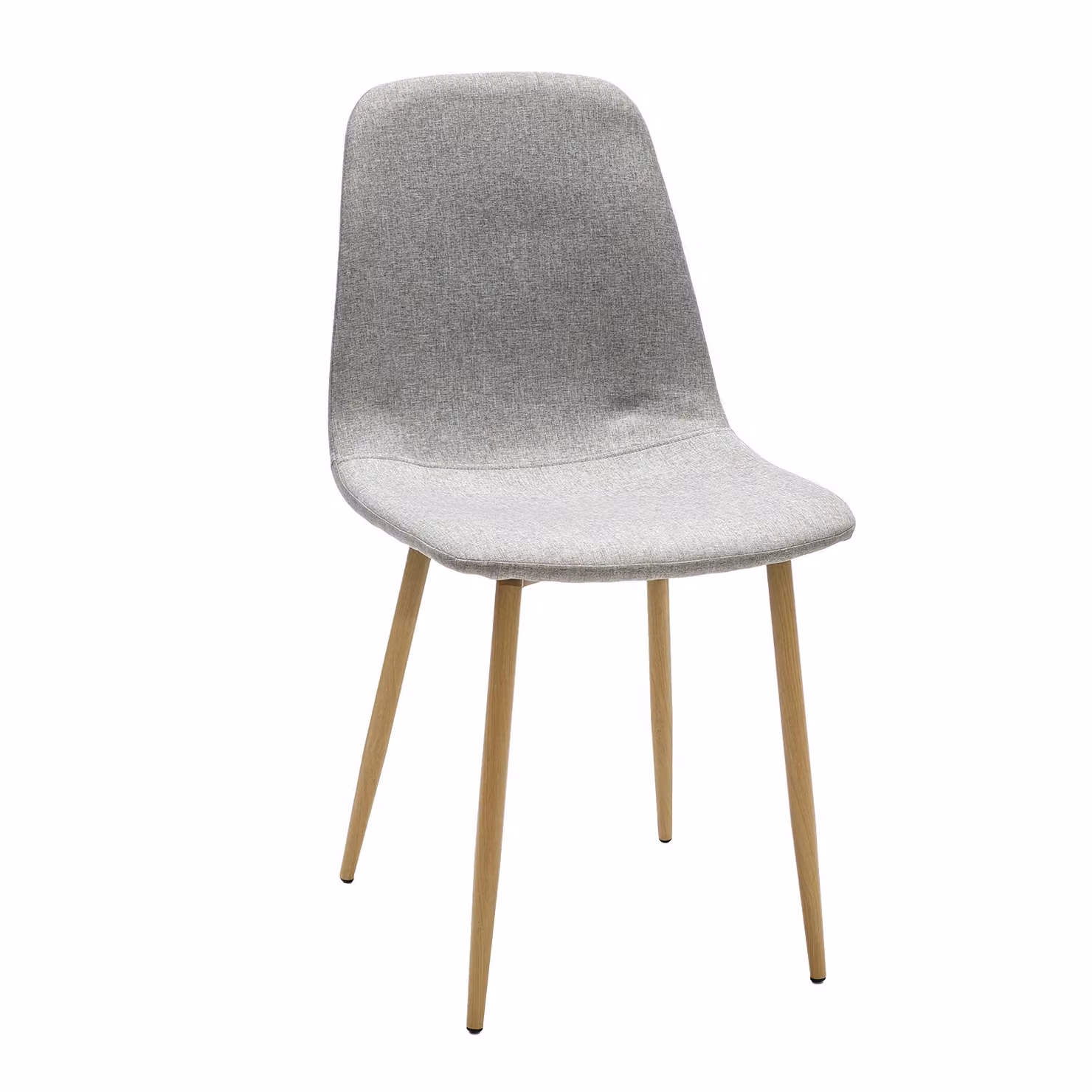 Sedia Imbottita Moderna VESTIAMO CASA in Tessuto Grigio Chiaro H86 x L44 x P54 cm