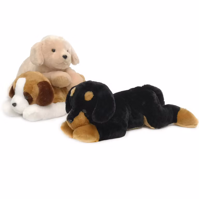 Peluche Cagnolino Sdraiato Morbido TU GIOCHI Multicolore Altezza: 55 cm