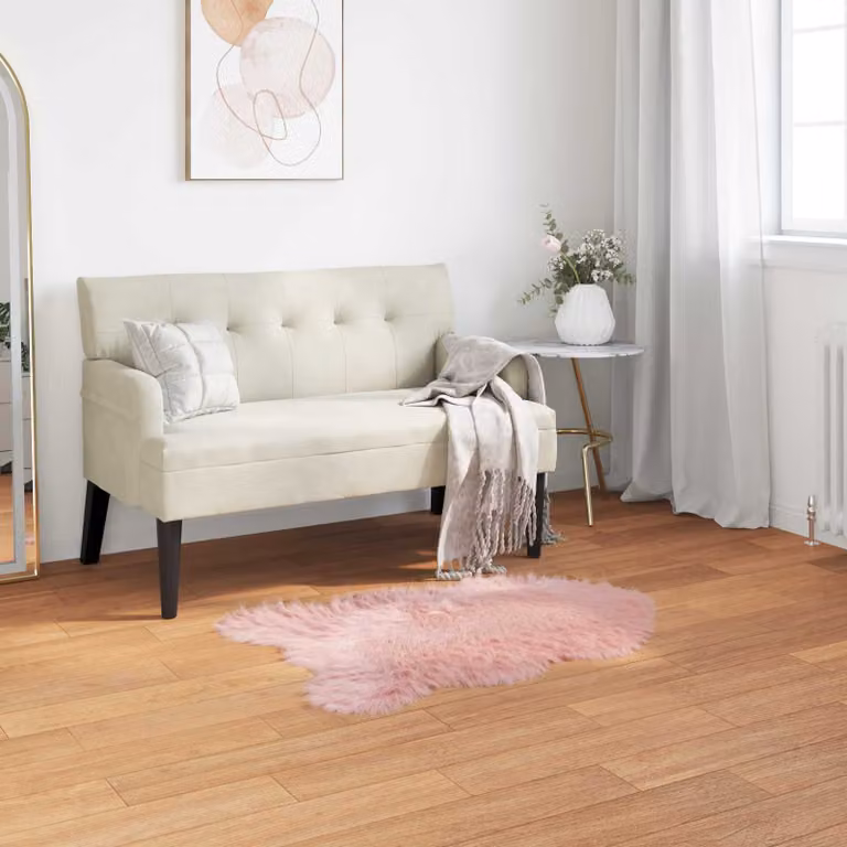 Tappeto moderno vidaXL in poliestere rosa, L: 80 cm, P: 120 cm