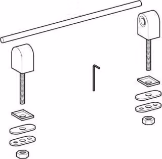 Geberit GE cerniere in acciaio inox per sedile Renova Nr.1 Comfort 572800
