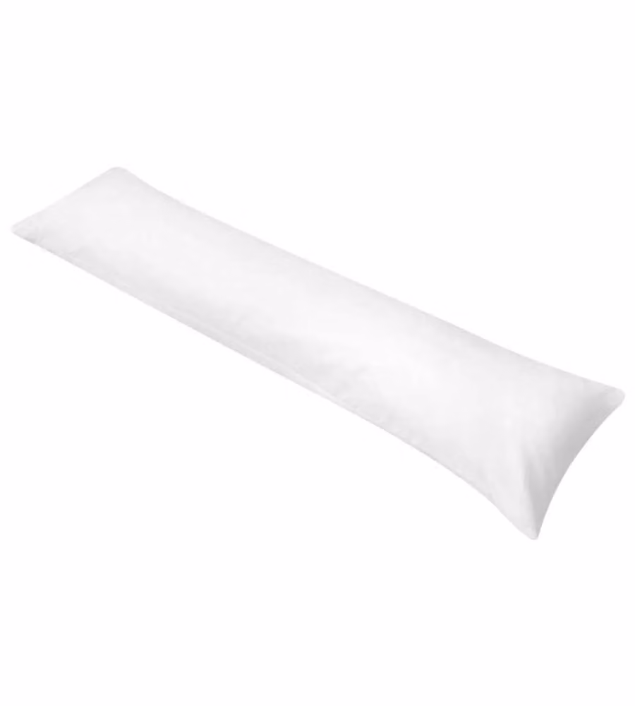 Cuscino Lungo con Traversina Laterale 40x145 cm Bianco