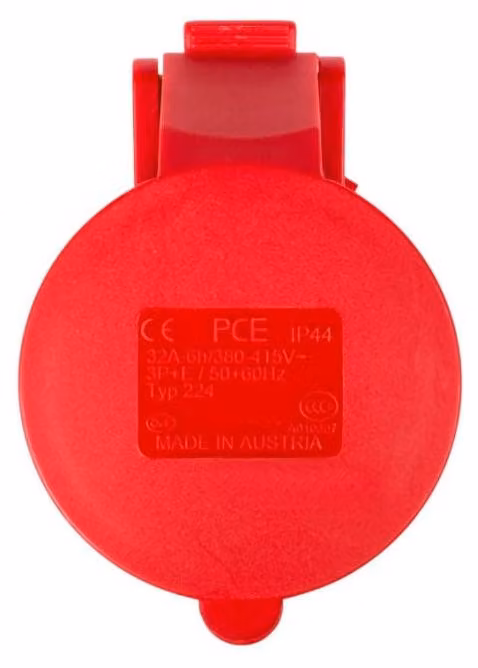 Prese portatile da 125A, 4 poli, 400V, colore rosso, grado di protezione IP67, modello POWER TWIST 244-6