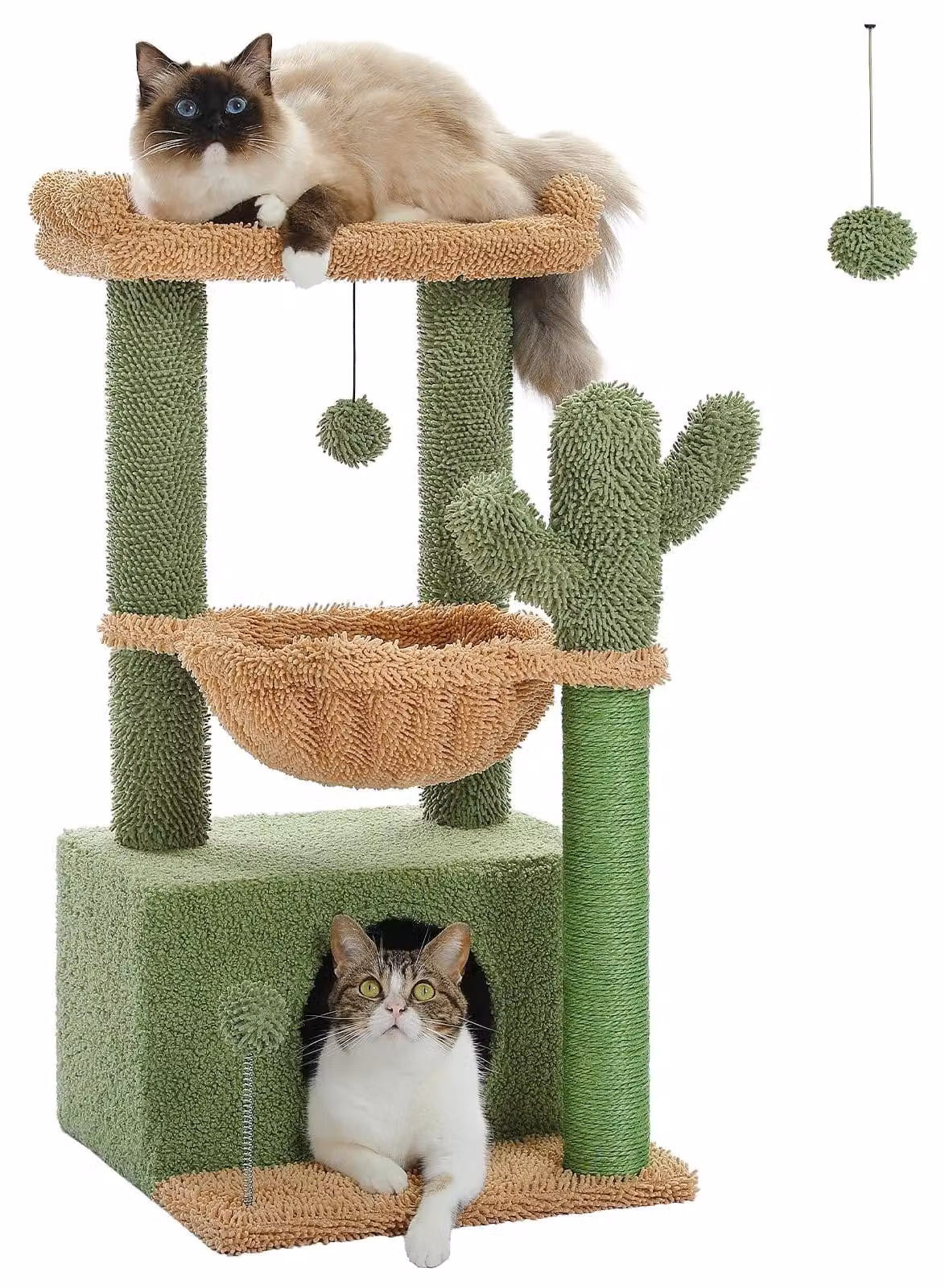 Albero per gatti con amaca - Tiragraffi - 102 cm - Stile cactus