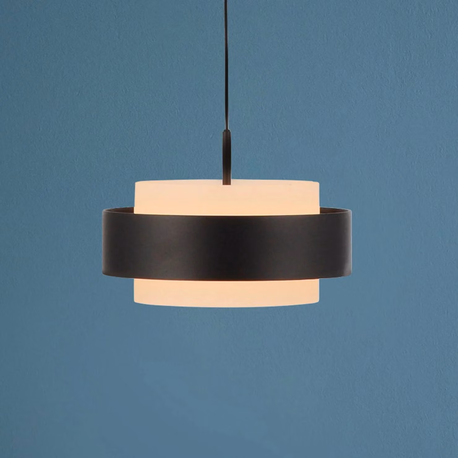 Schöner Wohnen SCHÖNER WOHNEN Lampada a sospensione LED Elmo, nera, 1 luce, 3000 K dimmerabile, Nero, Soggiorno / Sala da pranzo, Metallo, Moderno