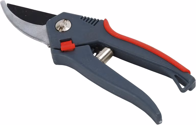 Forbice da giardino ergonomica, con manico in materiale composito, grigio/rosso, per un taglio preciso