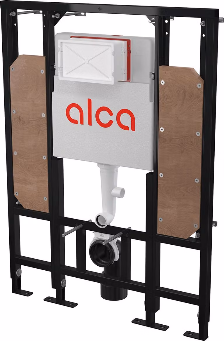 Alcadrain AM101/1300H Sádromodul Vorwandinstallationssystem für Trockenbau (aus Gipskarton) – für Personen mit eingeschränkter Mobilität