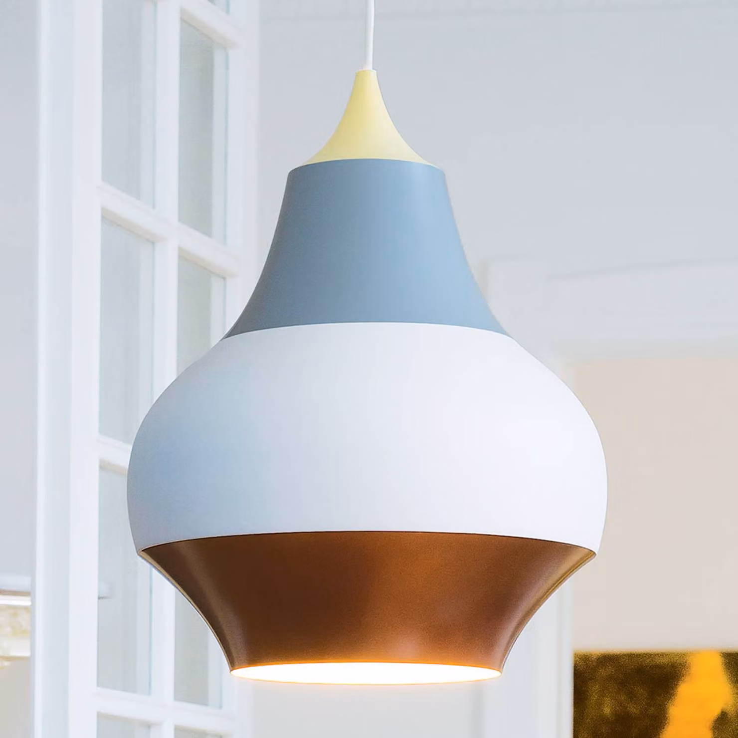 Louis Poulsen Lampada a sospensione Cirque, dimmerabile, Multicolore, Soggiorno / Sala da pranzo, Alluminio, Design, Lampada a sospensione