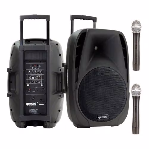 Cassa attiva trolley Gemini ES-15TOGO serie ES To Go con Bluetooth e USB, Nero – 2